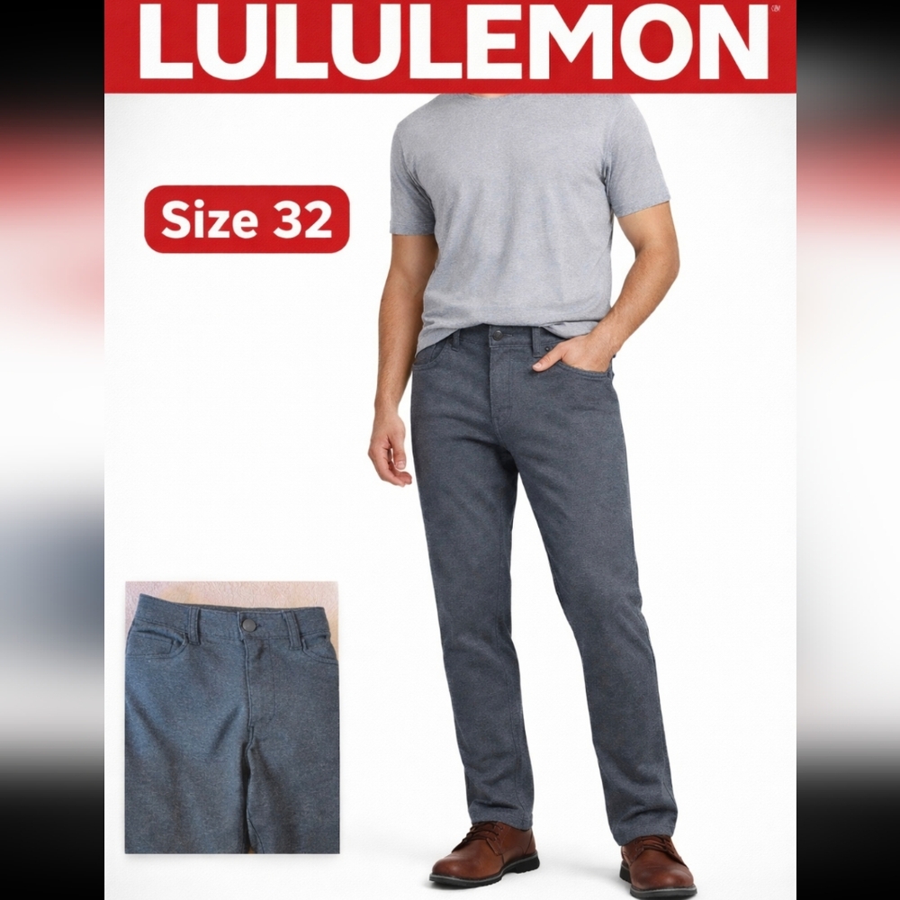 Lululemon Athletica ABC Men's Charcoal Grey Pants Size 32